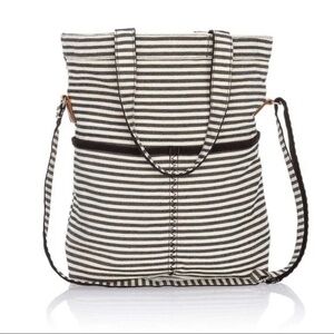 Thirty-One Retro Metro Fold
Over Twill Stripe bag
